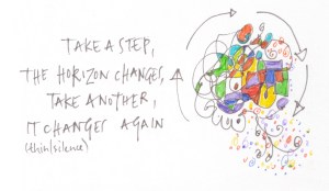 take a step, the horizon changes ...