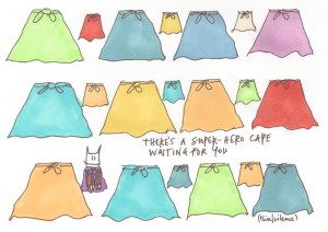 28 there's a superhero cape ...