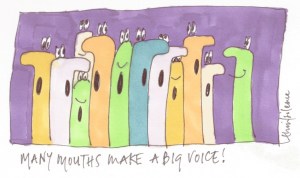 8many mouths make a big voice